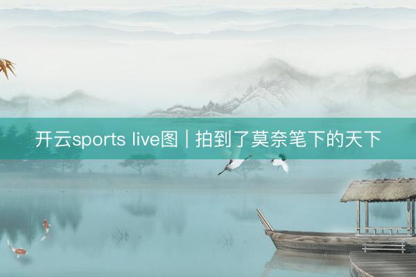 开云sports live图 | 拍到了莫奈笔下的天下