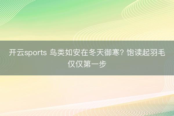 开云sports 鸟类如安在冬天御寒? 饱读起羽毛仅仅第一步