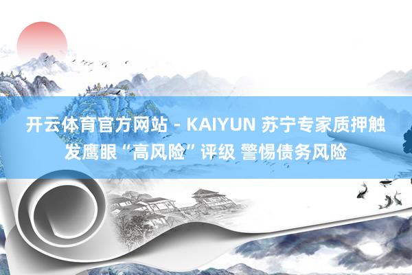 开云体育官方网站 - KAIYUN 苏宁专家质押触发鹰眼“高风险”评级 警惕债务风险