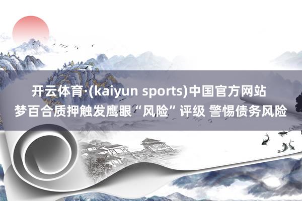 开云体育·(kaiyun sports)中国官方网站 梦百合质押触发鹰眼“风险”评级 警惕债务风险