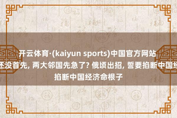 开云体育·(kaiyun sports)中国官方网站 好意思国还没首先, 两大邻国先急了? 俄顷出招, 誓要掐断中国经济命根子