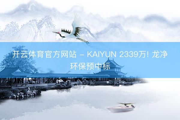 开云体育官方网站 - KAIYUN 2339万! 龙净环保预中标