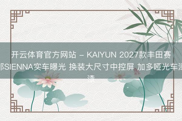 开云体育官方网站 - KAIYUN 2027款丰田赛那SIENNA实车曝光 换装大尺寸中控屏 加多哑光车漆