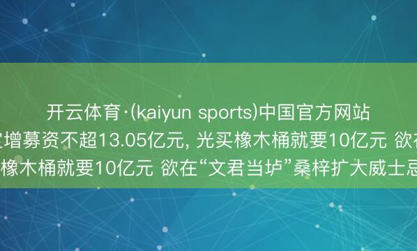 开云体育·(kaiyun sports)中国官方网站 RIO母公司百润股份拟定增募资不超13.05亿元， 光买橡木桶就要10亿元 欲在“文君当垆”桑梓扩大威士忌产能